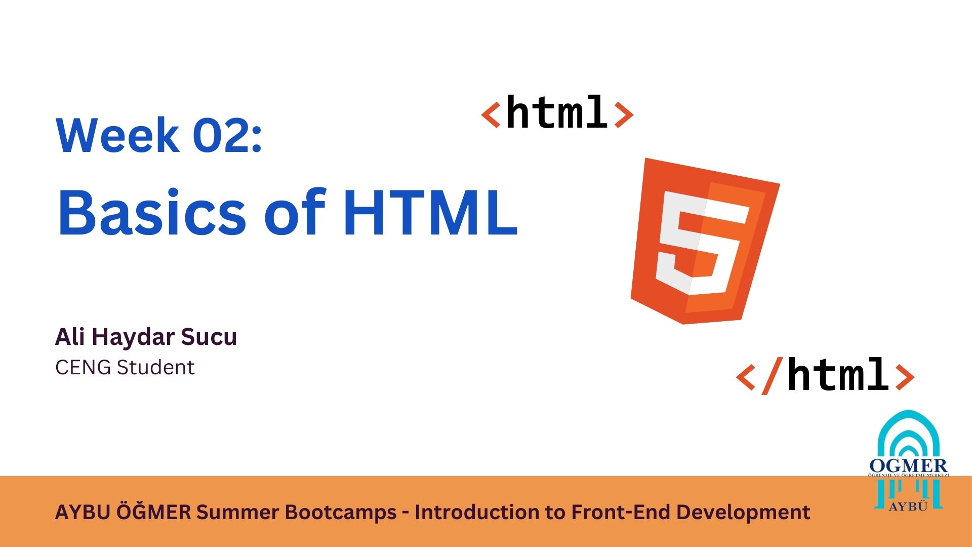 Week 2: Basics of HTML